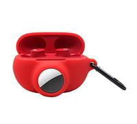 Custodia protettiva per Air Tag per Beats Studio Buds, custodia protettiva in silicone con supporto per airtag, trova la tua copertura per cuffie, rosso