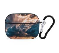 Custodia protettiva per Airpod Pro con clip di blocco di sicurezza, rigida, magnifica tempesta di pioggia, copertura protettiva compatibile con Airpod Pro di 2a/1a generazione, custodia per donne e