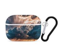Custodia protettiva per Airpod Pro con clip di blocco di sicurezza, rigida, magnifica tempesta di pioggia, copertura protettiva compatibile con Airpod Pro di 2a/1a generazione, custodia per donne e