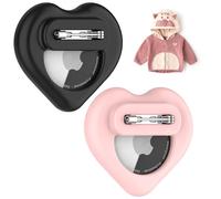 Custodia protettiva per AirTags per bambini con spilla di sicurezza, confezione da 2 per Airtag Tracker, custodia in silicone anti-perdita per Apple Air Tag, per bambini, anziani, bagagli, zaino