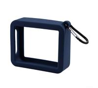 Custodia protettiva per altoparlante, custodia protettiva portatile in silicone per altoparlanti JBL GO 2, adatta ai viaggi, antiurto, con design sicuro (blu scuro)