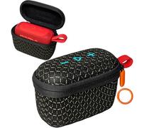 Custodia protettiva per altoparlante JBL GO5 Bluetooth Custodia per altoparlante audio Permissive Mesh Hard Shell Custodia portatile Fodera morbida Moschettone in metallo incluso