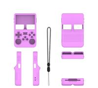 Custodia protettiva per ANBERNIC R36S console di gioco Antigraffio antiurto Manicotto protettivo in silicone A prova di caduta Guscio protettivo Copertura dal design ergonomico (Viola)