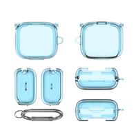 Custodia protettiva per Anker Soundcore P30i Wireless Earbuds, Custodia antiurto in TPU protettiva per auricolari con accessori a moschettone (Blu chiaro)