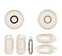 Custodia Protettiva per Anker Soundcore Sleep A30, Copertura Antiurto per Auricolari, Custodia Antipolvere Rigida con Gancio (grigio trasparente)