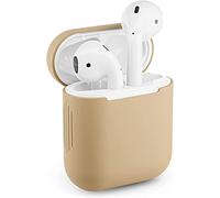 Custodia protettiva per Apple Airpods 1 in silicone Case Airpod Custodia su misura (marrone chiaro)