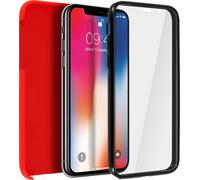 Custodia protettiva Avizar in silicone e policarbonato Protezione rossa a 360º per iPhone