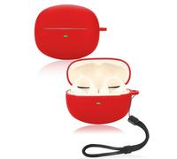 Custodia protettiva per auricolari Baseus Bowie MC1, morbida custodia in silicone con cordino, delicata sulla pelle e durevole, rosso