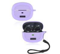 Custodia protettiva per auricolari Baseus Bowie MC1, yystao, morbida custodia in silicone con cordino, delicato sulla pelle e durevole, viola