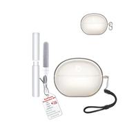 Custodia protettiva per auricolari Baseus MC2, toergy in morbido TPU trasparente, impermeabile, antiurto, antigraffio, facile da trasportare, con cordino, portachiavi e kit di pulizia (trasparente)