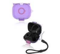 Custodia protettiva per auricolari Beats Powerbeats Pro 2, yystao, morbida custodia in TPU con cordino, delicata sulla pelle e durevole, trasparente - viola