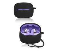 Custodia protettiva per auricolari Bluetooth JBL Tune Beam 2, custodia in morbido silicone per JBL Tune Beam2 con cordino, delicata sulla pelle e resistente, colore nero