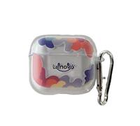 Custodia protettiva per auricolari con toppa colorata e sorriso per Lenovo LP5 TWS