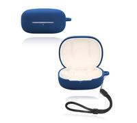 Custodia protettiva per auricolari Denon AH-C500W, yystao in silicone morbido compatibile con Denon AH-C500W, con cordino da collo, delicato sulla pelle e durevole, blu