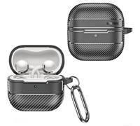 Custodia protettiva per auricolari HUAWEI FreeClip2 - Robusta custodia in TPU PC, design antigraffio con gancio portachiavi, custodia da viaggio grigio (nero)