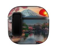 Custodia protettiva per auricolari in PC con fiori di ciliegio giapponese Fuji, compatibile con AirPods 4