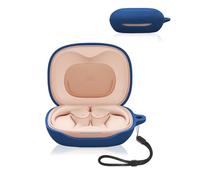 Custodia protettiva per auricolari JBL Sense LITE Yystao in morbido silicone compatibile con JBL Sense LITE, con cordino, antipolvere, antiurto e durevole, blu