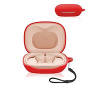 Custodia protettiva per auricolari JBL Sense LITE Yystao in morbido silicone compatibile con JBL Sense LITE, con cordino, antipolvere, antiurto e durevole, rosso