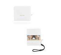 Custodia protettiva per auricolari MOONDROP Space Travel 2, yystao in silicone morbido compatibile con MOONDROP Space Travel 2, con cordino, antipolvere, antiurto e durevole, bianco