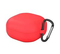 Custodia protettiva per auricolari per Samsung Galaxy Buds Live Bud 2 Buds Pro Custodia portatile in silicone per il trasporto Guscio antigraffio antipolvere opaco con moschettone (red)