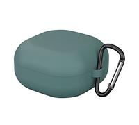 Custodia protettiva per auricolari per Samsung Galaxy Buds Live Bud 2 Buds Pro Custodia portatile in silicone per il trasporto Guscio antigraffio antipolvere opaco con moschettone (Green)