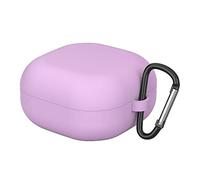 Custodia protettiva per auricolari per Samsung Galaxy Buds Live Bud 2 Buds Pro Custodia portatile in silicone per il trasporto Guscio antigraffio antipolvere opaco con moschettone (Purple)