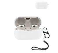 Custodia protettiva per auricolari Technics EAH-AZ80E-K, yystao in silicone morbido compatibile con EAH-AZ80E-K, con cordino, antipolvere, antiurto e durevole, bianco