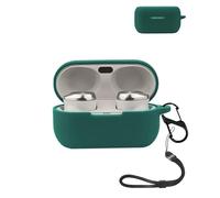 Custodia protettiva per auricolari Technics EAH-AZ80E-K, yystao in silicone morbido compatibile con EAH-AZ80E-K, con cordino, antipolvere, antiurto e durevole, verde