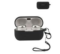 Custodia protettiva per auricolari Technics EAH-AZ80E-K, yystao in silicone morbido compatibile con EAH-AZ80E-K, con cordino, antipolvere, antiurto e durevole, nero