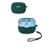 Custodia protettiva per auricolari wireless JBL Wave Beam 2, custodia in silicone morbido con cordino, delicata sulla pelle e resistente, verde