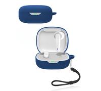 Custodia protettiva per auricolari wireless JBL Wave Flex 2, in morbido silicone, impermeabile, antiurto e antigraffio, ideale per la protezione quotidiana, blu