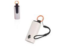 Custodia protettiva per auricolari wireless Skullcandy Dime Evo, custodia in silicone morbido con cordino, delicata sulla pelle e resistente, colore: bianco