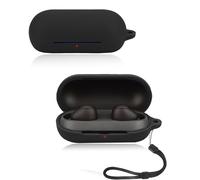 Custodia protettiva per auricolari wireless Sony WF-C700N, custodia morbida in silicone con cordino, delicata sulla pelle e resistente, colore nero