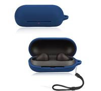 Custodia protettiva per auricolari wireless Sony WF-C700N, custodia morbida in silicone con cordino, delicata sulla pelle e resistente, blu