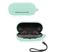 Custodia protettiva per auricolari wireless Sony WF-C700N, custodia morbida in silicone con cordino, delicata sulla pelle e resistente, verde menta