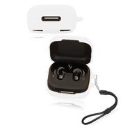 Custodia protettiva per auricolari wireless Soundcore P30i, custodia in silicone morbido con cordino, delicata sulla pelle e resistente, colore: bianco