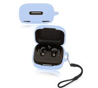 Custodia protettiva per auricolari wireless Soundcore P30i, custodia in silicone morbido con cordino, delicata sulla pelle e resistente, colore azzurro
