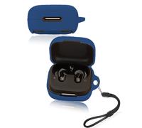 Custodia protettiva per auricolari wireless Soundcore P30i, custodia in silicone morbido con cordino, delicata sulla pelle e resistente, blu