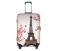 Custodia protettiva per bicchieri di vino al tramonto, resistente ai graffi, elastica, adatta per valigie da 45,7 a 81,7 cm, Parigi Torre Eiffel Fiori Fioritura, M