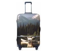 Custodia protettiva per bicchieri di vino al tramonto, resistente ai graffi, elastica, adatta per valigie da 45,7 a 81,7 cm, Aereo sul lago, XL