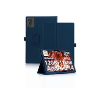 Custodia protettiva per Blackview MEGA2 12 pollici - Design con cinturino a mano, design avvolgente strutturato sulla pelle, flessibile, resistente all'usura, resistente agli urti, blu