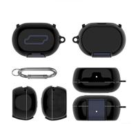 Custodia protettiva per Bose per quietcomfort Earbuds II & per ultra - antiurto per TPU Hard Shell con moschettone (nero)