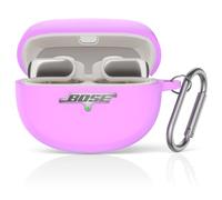 Custodia protettiva per Bose Ultra Open Earbuds, MOWYEOK Portatile antigraffio e cover in silicone antiurto LED frontale visibile, per Bose Ultra Open Earbuds accessori alloggiamento, con moschettone