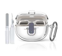 Custodia protettiva per Bose Ultra Open Earbuds, MOWYEOK trasparente TPU serratura di sicurezza, applicabile agli accessori Bose Ultra Open, con moschettone e penna di pulizia (trasparente)