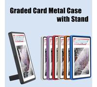 Custodia protettiva per carte collezionabili multicolore in lega di alluminio con supporto, per carte classificate PSA BGS, supporto orizzontale e verticale