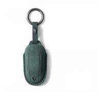 Custodia protettiva per chiave auto Custodia per auto per Tesla per modello X per S Custodia chiave auto Accessori per auto Portachiavi con telecomando Bottoni in pelle scamosciata(Dark green style X)