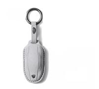 Custodia protettiva per chiave auto Custodia per auto per Tesla per modello X per S Custodia chiave auto Accessori per auto Portachiavi con telecomando Bottoni in pelle scamosciata(Gray style S)