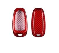 Custodia protettiva per chiave auto Custodia per chiave auto in fibra di carbonio A+ per Tucson, per Ioniq, per Santa Fe, per Ioniq 5, per Sonata(Red Glass Fiber)