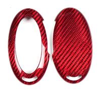 Custodia protettiva per chiave auto Custodia per chiave esterna in carbonio Smart Remote Key Fob Case per Kona, per Ioniq 5 N, per Elantra per Grandeur 2023-25(Red carbon)