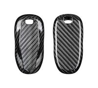 Custodia protettiva per chiave auto Custodia per chiave telecomando auto in fibra di carbonio A+ con portachiavi per Tesla per modello per S 3(Black Glass Fiber)